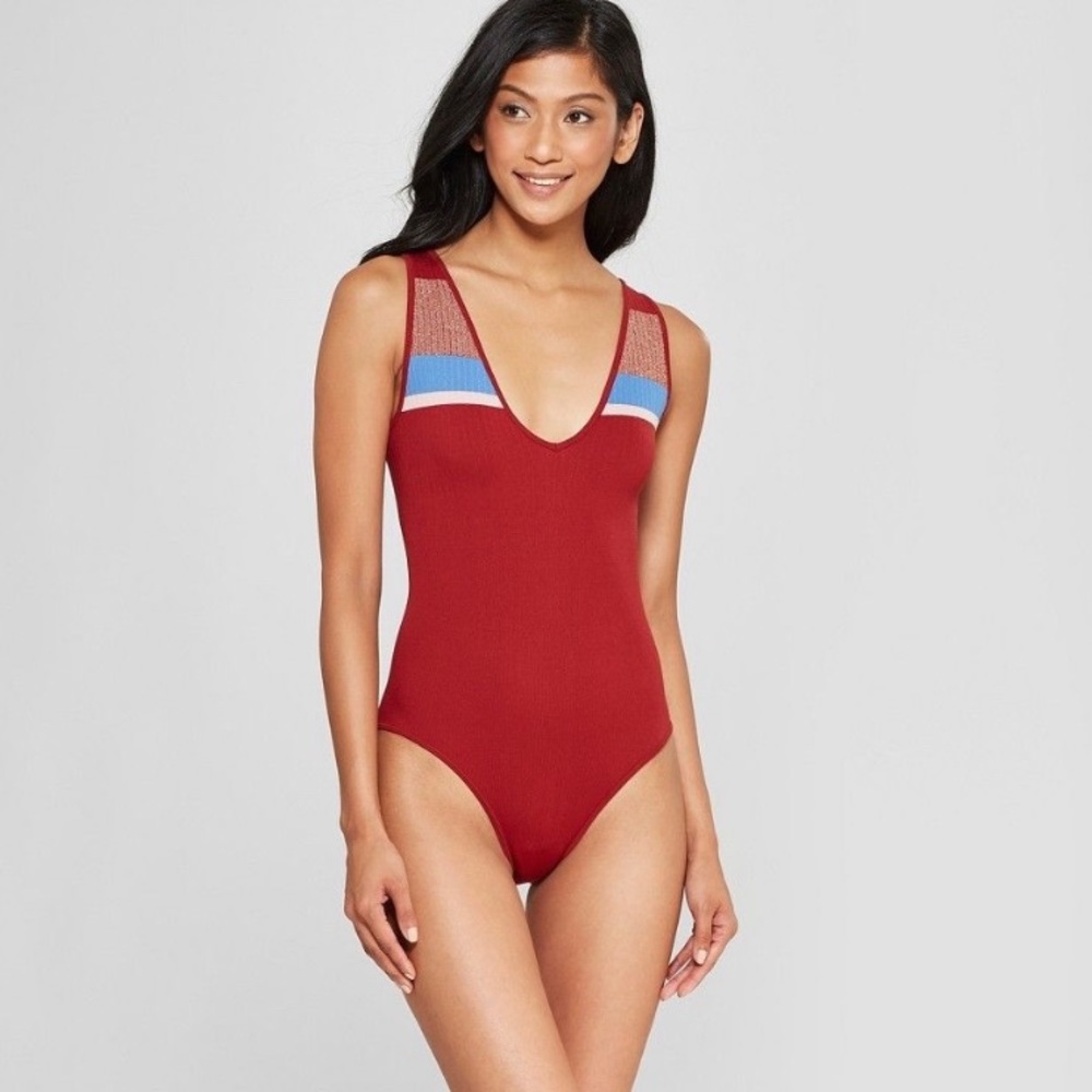 V-Neck Cross Back Bodysuit